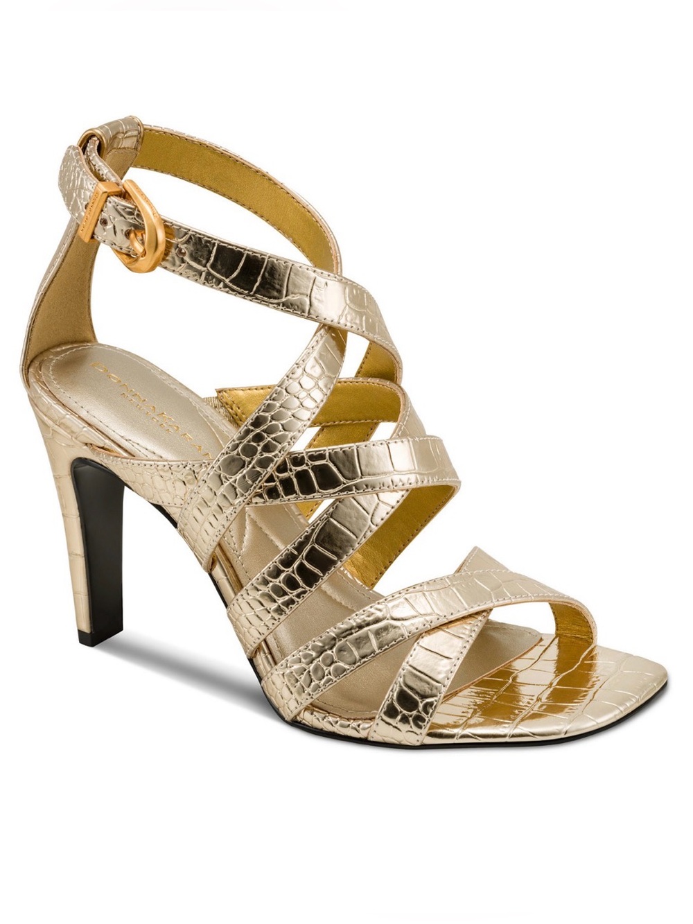 New Donna Karan Women's Briarrose Strappy Dress Sandals. Size 8.5. Champagne